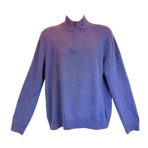 Bloomingdale's The Men's Store 100% Cashmere Quarter Zip Sweater Size Large